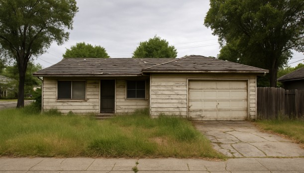 Sell Your Distressed Home in Carmichael CA — Matt Buys Homes Distressed home exterior in Carmichael, CA — Matt Buys Homes cash buyer — cash for houses carmichael CA