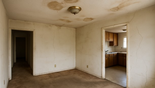 Interior of a house needing repairs in Citrus Heights California — we buy houses as-is