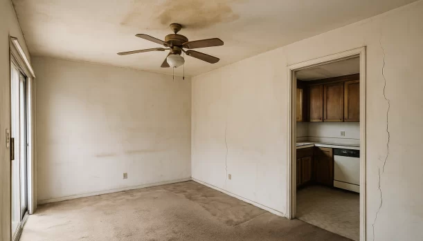 We Buy Houses As-Is in Fair Oaks California — Matt Buys Homes Interior of a house needing repairs in Fair Oaks California — we buy houses as-is