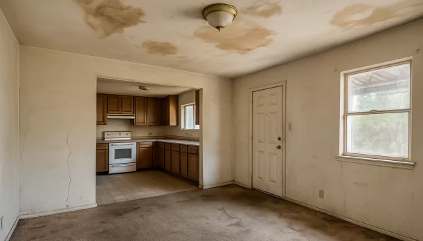 Interior of a house needing repairs in Orangevale California — we buy houses as-is