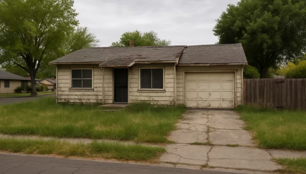 Sell Your Distressed Home in West Sacramento CA — Matt Buys Homes Distressed home exterior in West Sacramento, CA — Matt Buys Homes cash buyer — close in 7 days house sale west sacramento CA