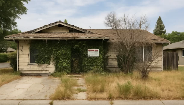 Sell Your Distressed Home in El Dorado Hills CA — Matt Buys Homes Distressed home exterior in El Dorado Hills, CA — Matt Buys Homes cash buyer — sell parents house after death el dorado hills