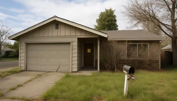 Distressed home exterior in Granite Bay, CA — Matt Buys Homes cash buyer — sell before foreclosure granite bay CA