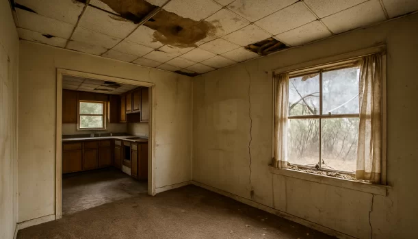Interior of a house needing repairs in Grass Valley California — we buy houses as-is