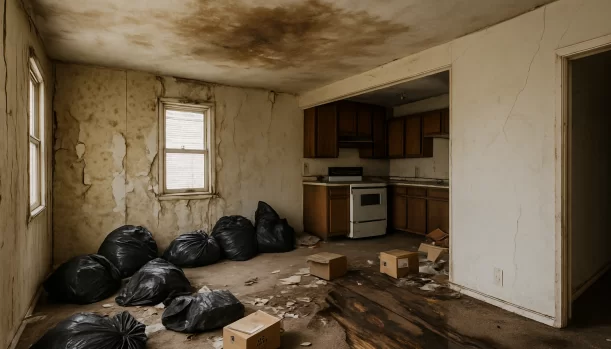 Interior of a house needing repairs in Loomis California — we buy houses as-is