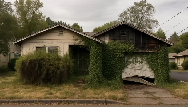 Distressed home exterior in Placerville, CA — Matt Buys Homes cash buyer — sell house during divorce placerville