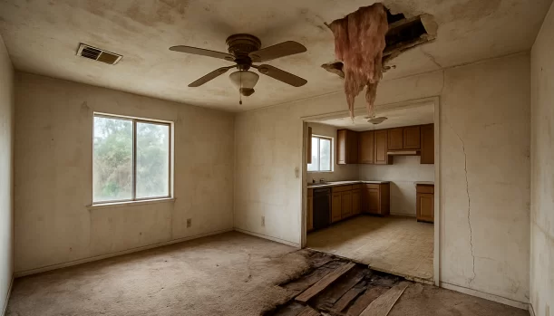 Interior of a house needing repairs in Rocklin California โ we buy houses as-is