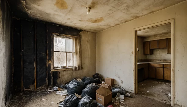 Interior of a house needing repairs in Amador City California — we buy houses as-is