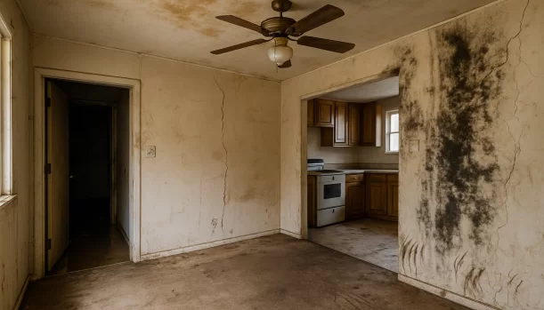 Interior of a house needing repairs in Jackson California — we buy houses as-is