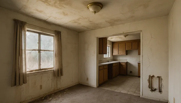Interior of a house needing repairs in Marysville California — we buy houses as-is