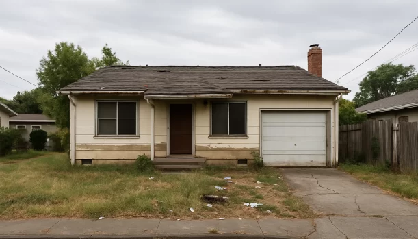 Sell Your Distressed Home in Napa CA โ Matt Buys Homes Distressed home exterior in Napa, CA โ Matt Buys Homes cash buyer โ sell house financial hardship napa