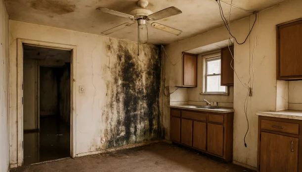 Interior of a house needing repairs in Olivehurst California — we buy houses as-is
