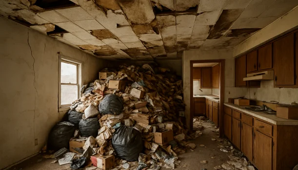 Interior of a house needing repairs in Vallejo California — we buy houses as-is