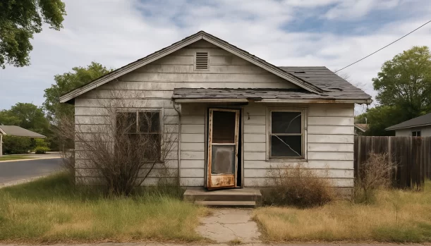 Sell Your Distressed Home in Winters CA โ Matt Buys Homes Distressed home exterior in Winters, CA โ Matt Buys Homes cash buyer โ sell house during bankruptcy winters