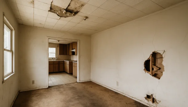 We Buy Houses As-Is in Yuba City California โ Matt Buys Homes Interior of a house needing repairs in Yuba City California โ we buy houses as-is