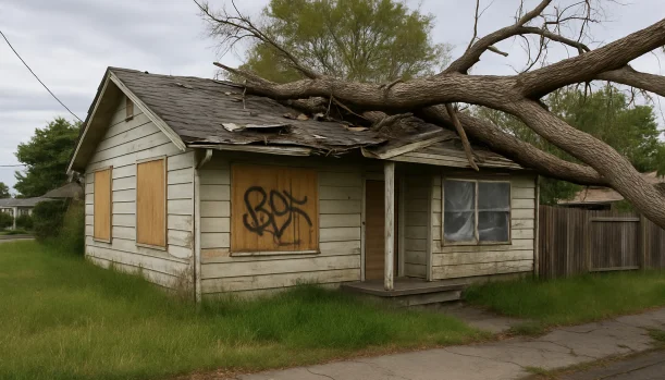 Sell Your Distressed Home in Biggs CA โ Matt Buys Homes Distressed home exterior in Biggs, CA โ Matt Buys Homes cash buyer โ sell house in 7 days biggs