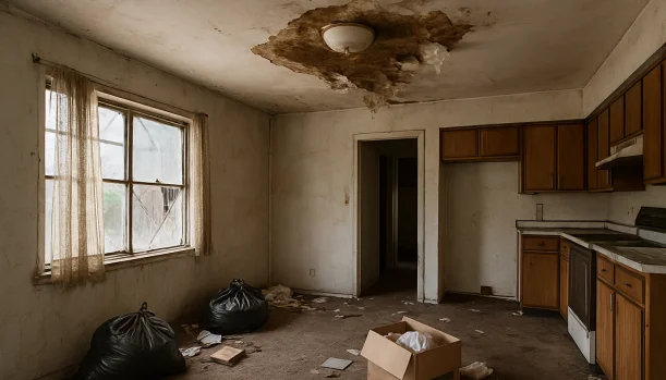 Interior of a house needing repairs in Gridley California — we buy houses as-is