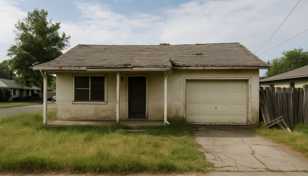 Distressed home exterior in Lodi, CA — Matt Buys Homes cash buyer — sell house any condition lodi CA