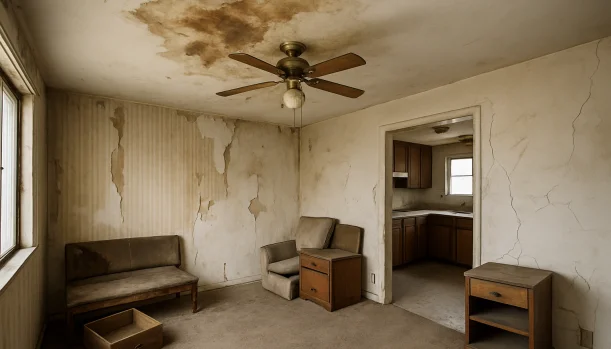 Interior of a house needing repairs in Newark California — we buy houses as-is