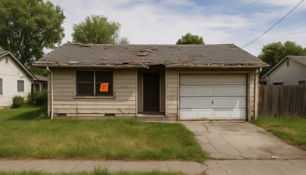 Sell Your Distressed Home in Stockton CA โ Matt Buys Homes Distressed home exterior in Stockton, CA โ Matt Buys Homes cash buyer โ sell house no repairs stockton