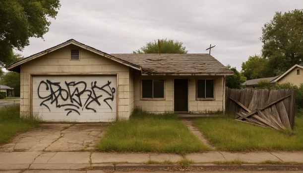 Sell Your Distressed Home in Wheatland CA โ Matt Buys Homes Distressed home exterior in Wheatland, CA โ Matt Buys Homes cash buyer โ we buy ugly houses wheatland