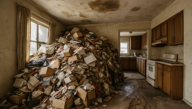 Interior of a house needing repairs in Albany California — we buy houses as-is