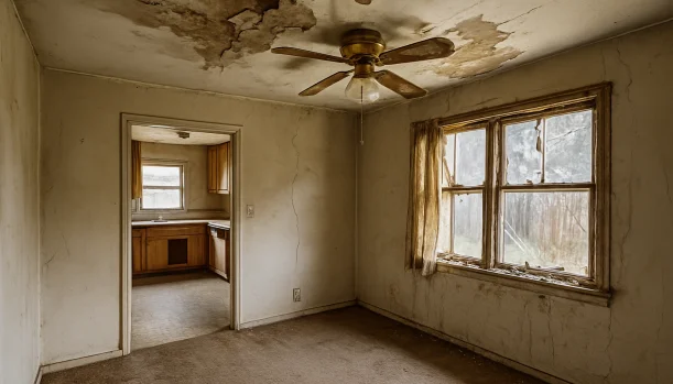 We Buy Houses As-Is in Concord California โ Matt Buys Homes Interior of a house needing repairs in Concord California โ we buy houses as-is