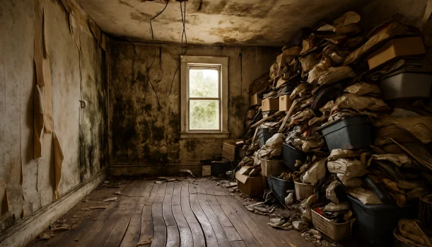 Interior of a house needing repairs in Dublin California — we buy houses as-is