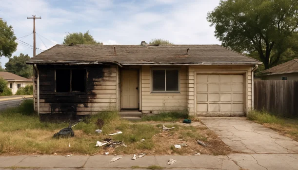 Sell Your Distressed Home in Palo Alto CA โ Matt Buys Homes Distressed home exterior in Palo Alto, CA โ Matt Buys Homes cash buyer โ cash buyer vs realtor palo alto CA