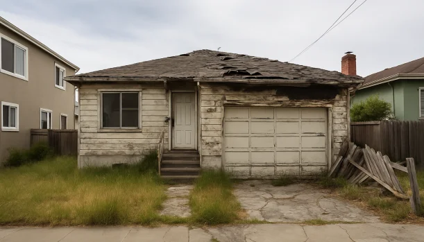 Distressed home exterior in San Francisco, CA — Matt Buys Homes cash buyer — sell house financial hardship san francisco