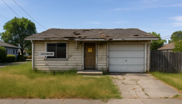 Sell Your Distressed Home in San Ramon CA โ Matt Buys Homes Distressed home exterior in San Ramon, CA โ Matt Buys Homes cash buyer โ sell house with foundation problems san ramon