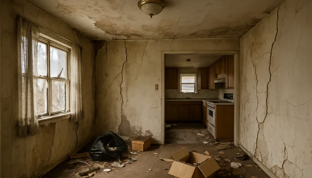 We Buy Houses As-Is in Auburn California โ Matt Buys Homes Interior of a house needing repairs in Auburn California โ we buy houses as-is