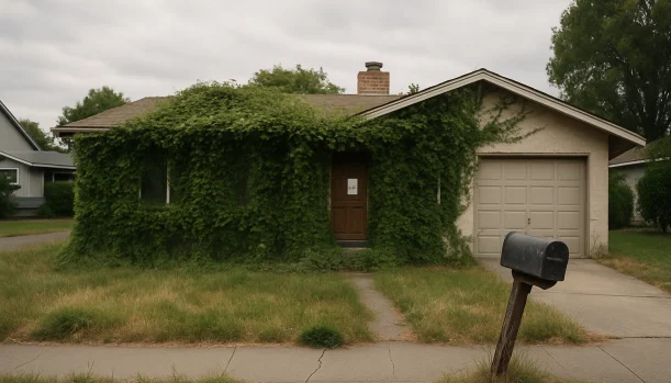 Distressed home exterior in El Dorado Hills, CA — Matt Buys Homes cash buyer — sell house in foreclosure el dorado hills