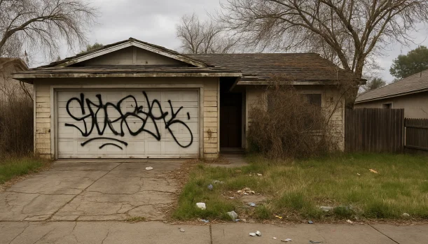 Sell Your Distressed Home in Elk Grove CA โ Matt Buys Homes Distressed home exterior in Elk Grove, CA โ Matt Buys Homes cash buyer โ how to sell house fast elk grove CA