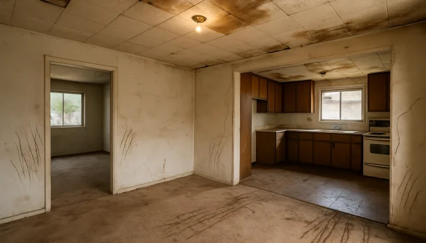 Interior of a house needing repairs in Fair Oaks California — we buy houses as-is