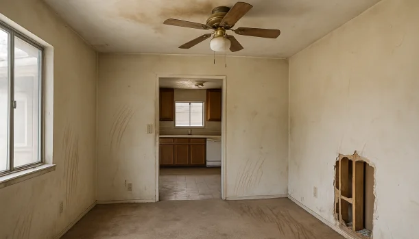 Interior of a house needing repairs in Granite Bay California — we buy houses as-is