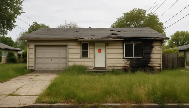 Sell Your Distressed Home in Loomis CA โ Matt Buys Homes Distressed home exterior in Loomis, CA โ Matt Buys Homes cash buyer โ sell house any condition loomis CA