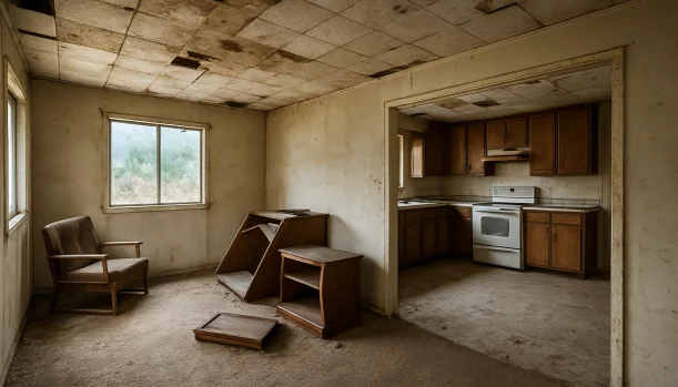 Interior of a house needing repairs in Meadow Vista California — we buy houses as-is