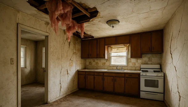 Interior of a house needing repairs in Rancho Cordova California — we buy houses as-is