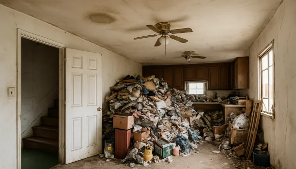 Interior of a house needing repairs in Rio Linda California — we buy houses as-is