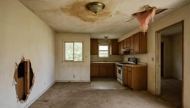 We Buy Houses As-Is in Angels Camp California — Matt Buys Homes Interior of a house needing repairs in Angels Camp California — we buy houses as-is