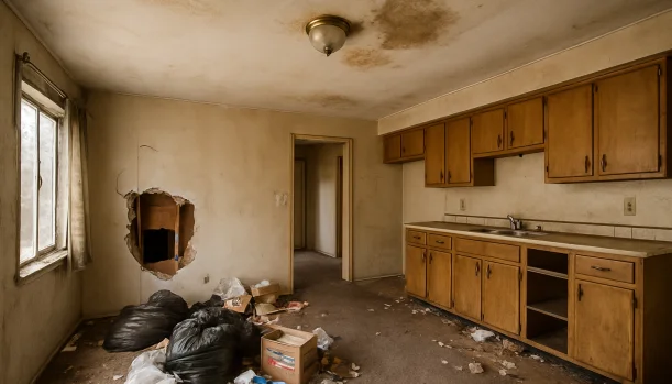 We Buy Houses As-Is in Meyers California β Matt Buys Homes Interior of a house needing repairs in Meyers California β we buy houses as-is