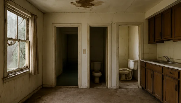 Interior of a house needing repairs in Plymouth California — we buy houses as-is