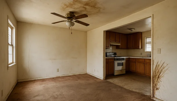 Interior of a house needing repairs in Rescue California — we buy houses as-is