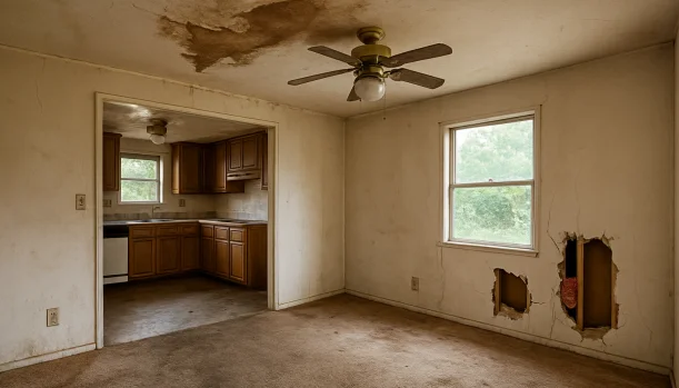 We Buy Houses As-Is in Rough and Ready California โ Matt Buys Homes Interior of a house needing repairs in Rough and Ready California โ we buy houses as-is