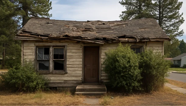 Distressed home exterior in Stateline, CA — Matt Buys Homes cash buyer — unwanted inherited property stateline CA