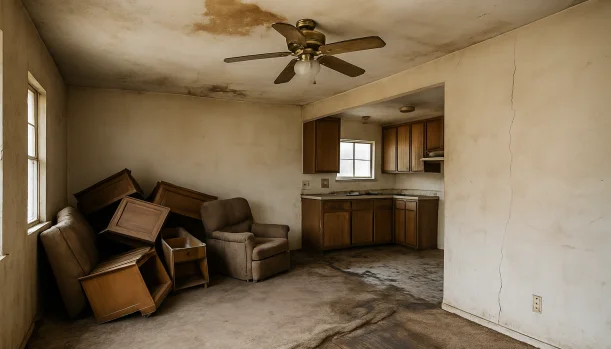 We Buy Houses As-Is in Winters California โ Matt Buys Homes Interior of a house needing repairs in Winters California โ we buy houses as-is