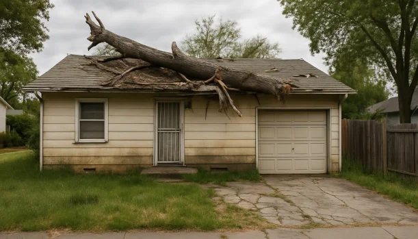 Distressed home exterior in Woodland, CA — Matt Buys Homes cash buyer — sell house with liens woodland CA