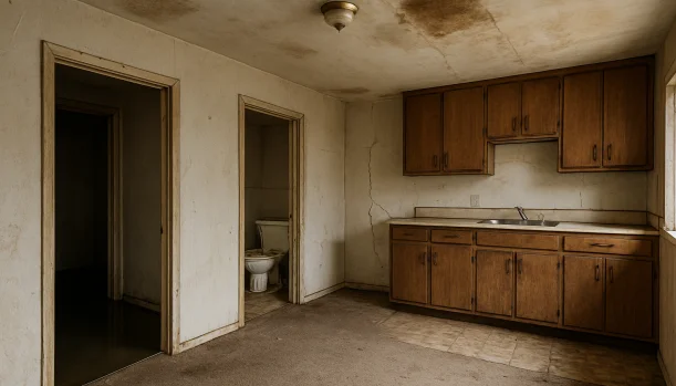 Interior of a house needing repairs in Woodland California — we buy houses as-is